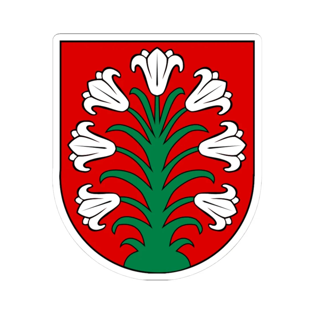 Wappen Liebstadt (Germany) (Coat of Arms) STICKER Vinyl Kiss-Cut Decal 3 Inch White - The Sticker Space