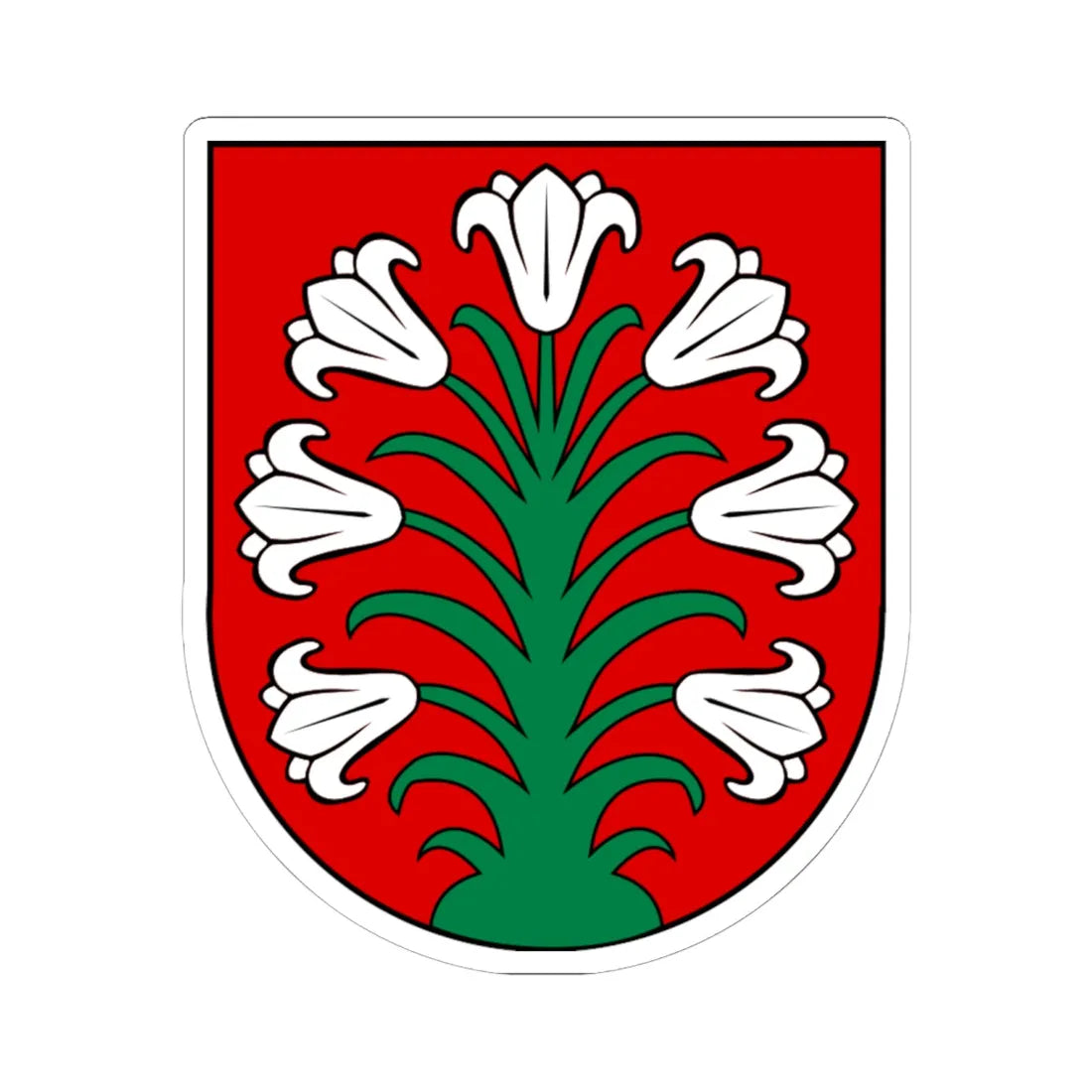 Wappen Liebstadt (Germany) (Coat of Arms) STICKER Vinyl Kiss-Cut Decal 6 Inch White - The Sticker Space