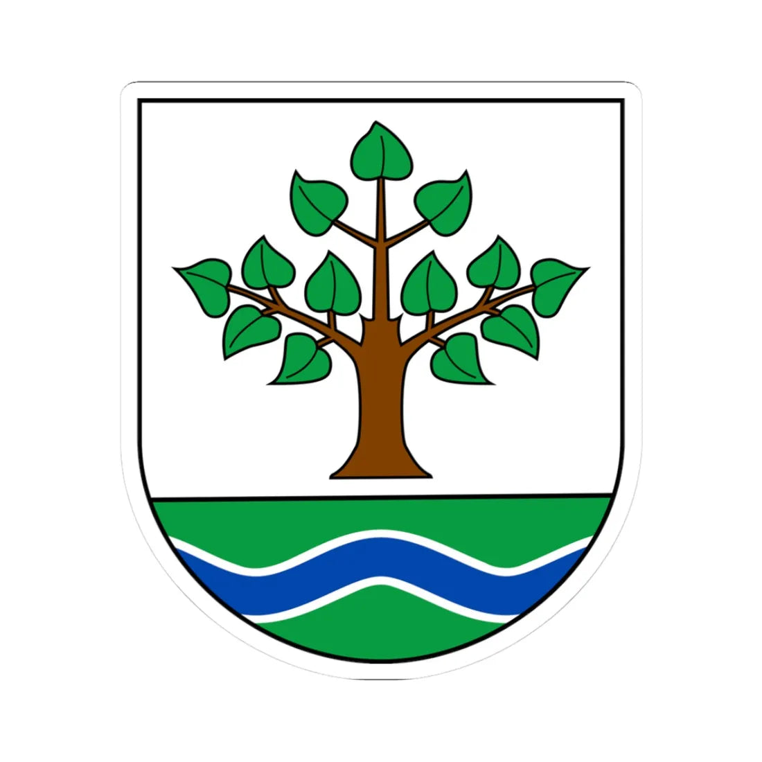 Wappen Limbach (Germany) (Coat of Arms) STICKER Vinyl Kiss-Cut Decal 3 Inch White - The Sticker Space