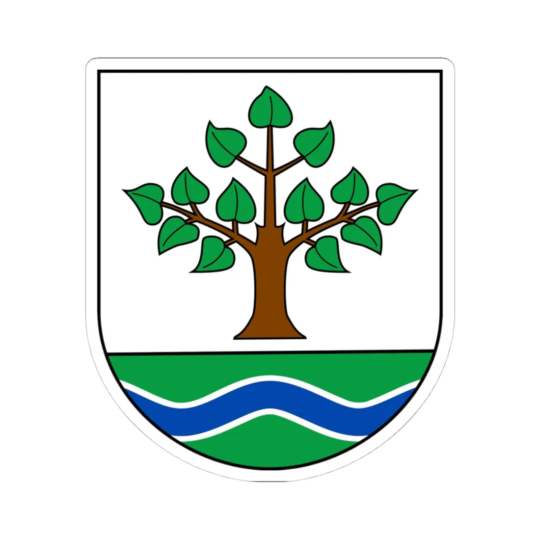 Wappen Limbach (Germany) (Coat of Arms) STICKER Vinyl Kiss-Cut Decal 4 Inch White - The Sticker Space