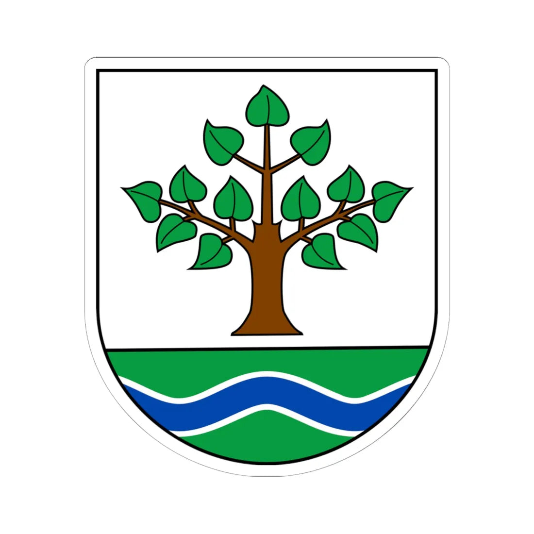 Wappen Limbach (Germany) (Coat of Arms) STICKER Vinyl Kiss-Cut Decal 6 Inch White - The Sticker Space