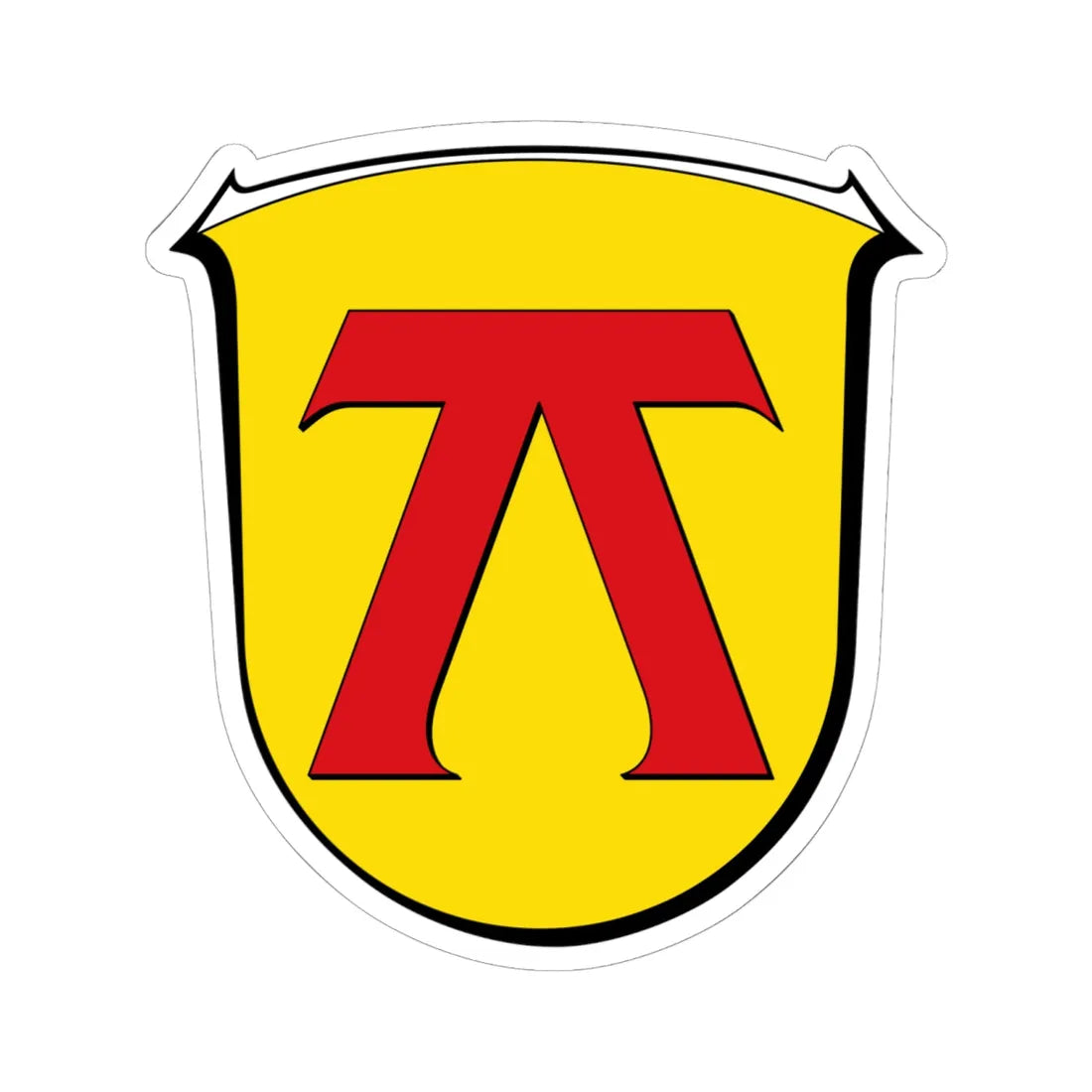 Wappen Linsengericht Hessen (Germany) (Coat of Arms) STICKER Vinyl Kiss-Cut Decal 6 Inch White - The Sticker Space