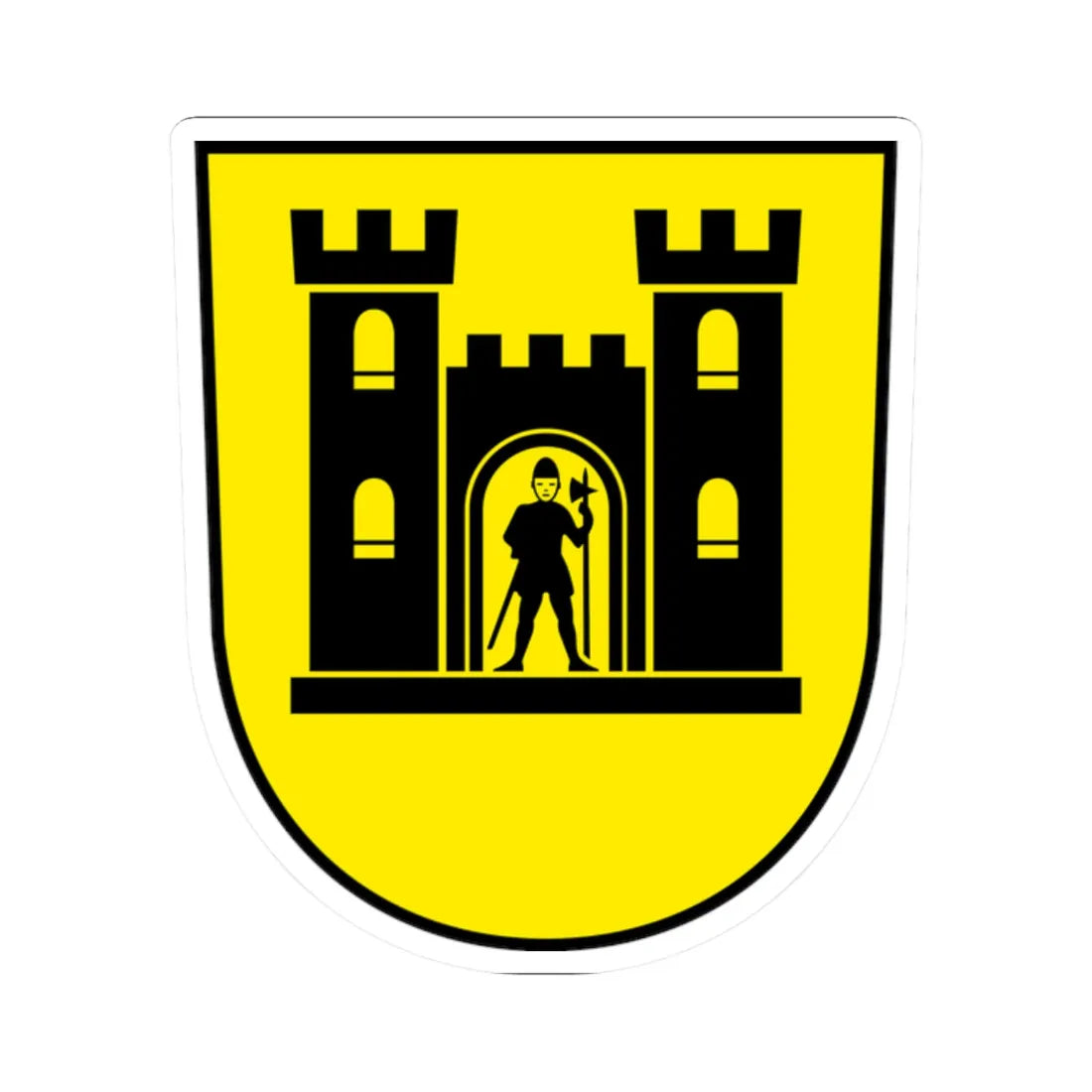 Wappen Lütisburg (Switzerland) (Coat of Arms) STICKER Vinyl Kiss-Cut Decal 2 Inch White - The Sticker Space