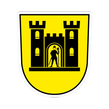 Wappen Lütisburg (Switzerland) (Coat of Arms) STICKER Vinyl Kiss-Cut Decal 3 Inch White - The Sticker Space