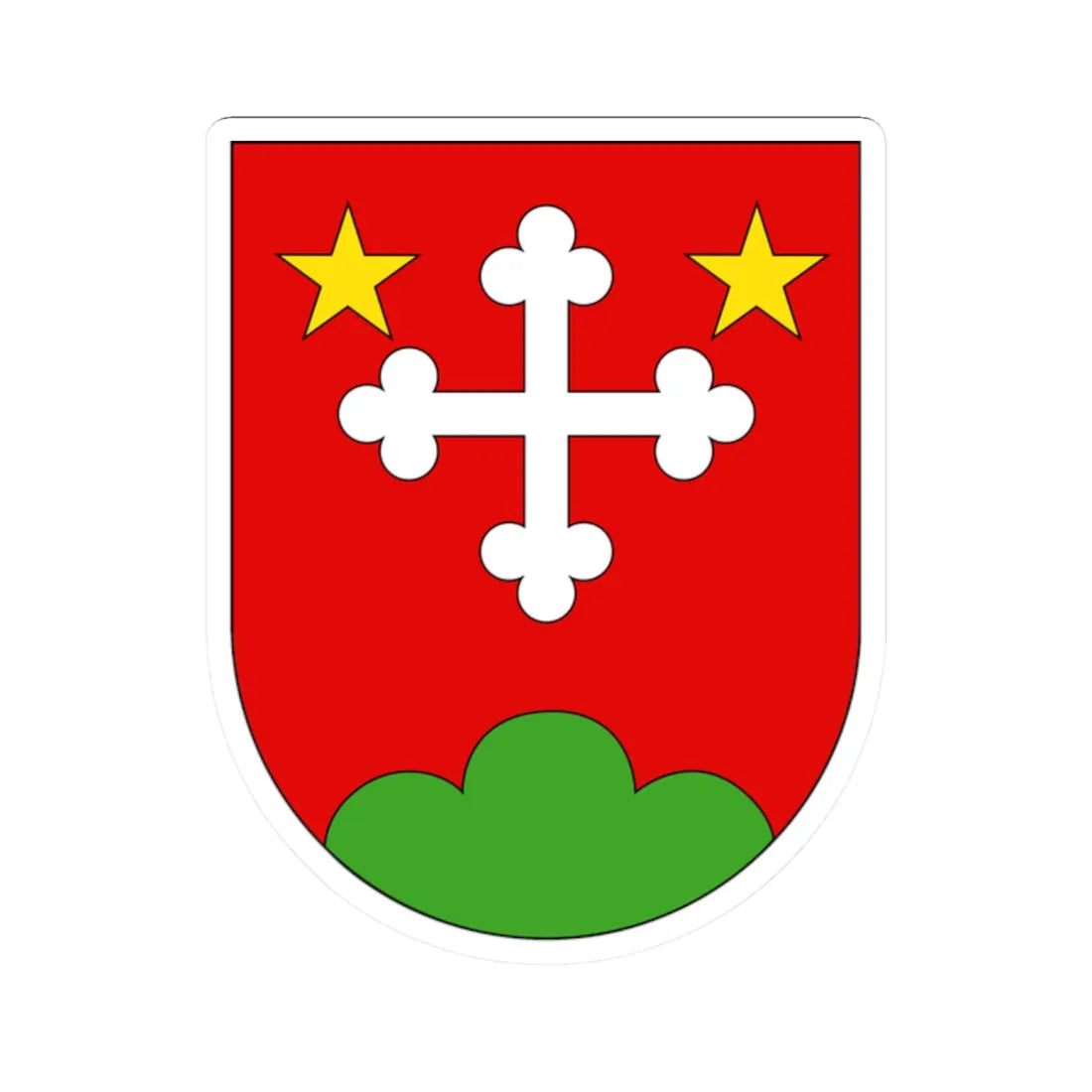 Wappen Lötschental (Switzerland) (Coat of Arms) STICKER Vinyl Kiss-Cut Decal 2 Inch White - The Sticker Space