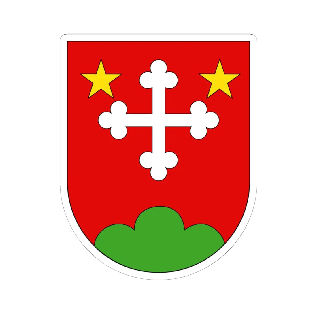 Wappen Lötschental (Switzerland) (Coat of Arms) STICKER Vinyl Kiss-Cut Decal 6 Inch White - The Sticker Space