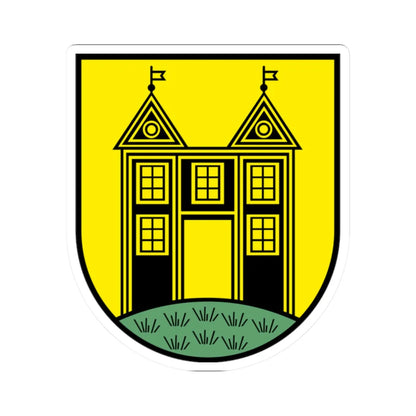 Wappen Lugau Farbe (Germany) (Coat of Arms) STICKER Vinyl Kiss-Cut Decal 2 Inch White - The Sticker Space
