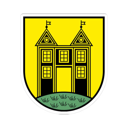 Wappen Lugau Farbe (Germany) (Coat of Arms) STICKER Vinyl Kiss-Cut Decal 3 Inch White - The Sticker Space