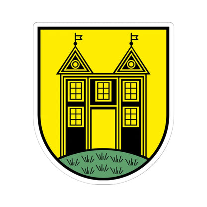 Wappen Lugau Farbe (Germany) (Coat of Arms) STICKER Vinyl Kiss-Cut Decal 6 Inch White - The Sticker Space