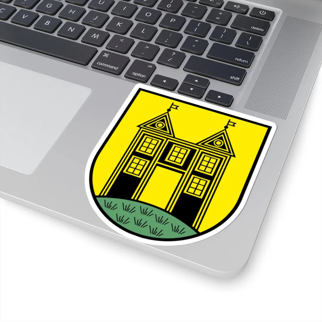 Wappen Lugau Farbe (Germany) (Coat of Arms) STICKER Vinyl Kiss-Cut Decal - The Sticker Space