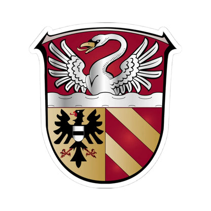 Wappen Main-Kinzig-Kreis (Germany) (Coat of Arms) STICKER Vinyl Kiss-Cut Decal 4 Inch White - The Sticker Space