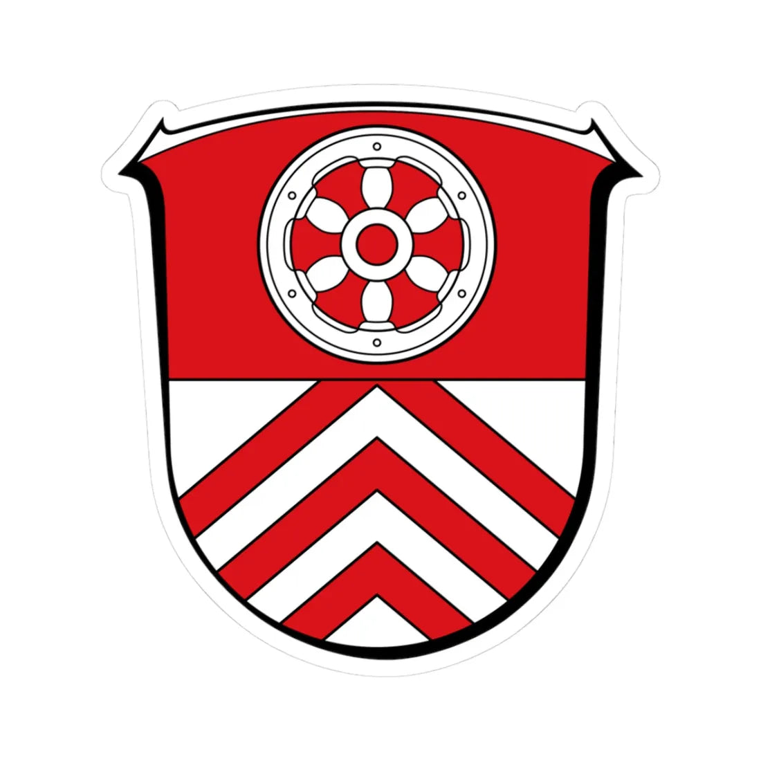 Wappen Main-Taunus-Kreis (Germany) (Coat of Arms) STICKER Vinyl Kiss-Cut Decal 3 Inch White - The Sticker Space