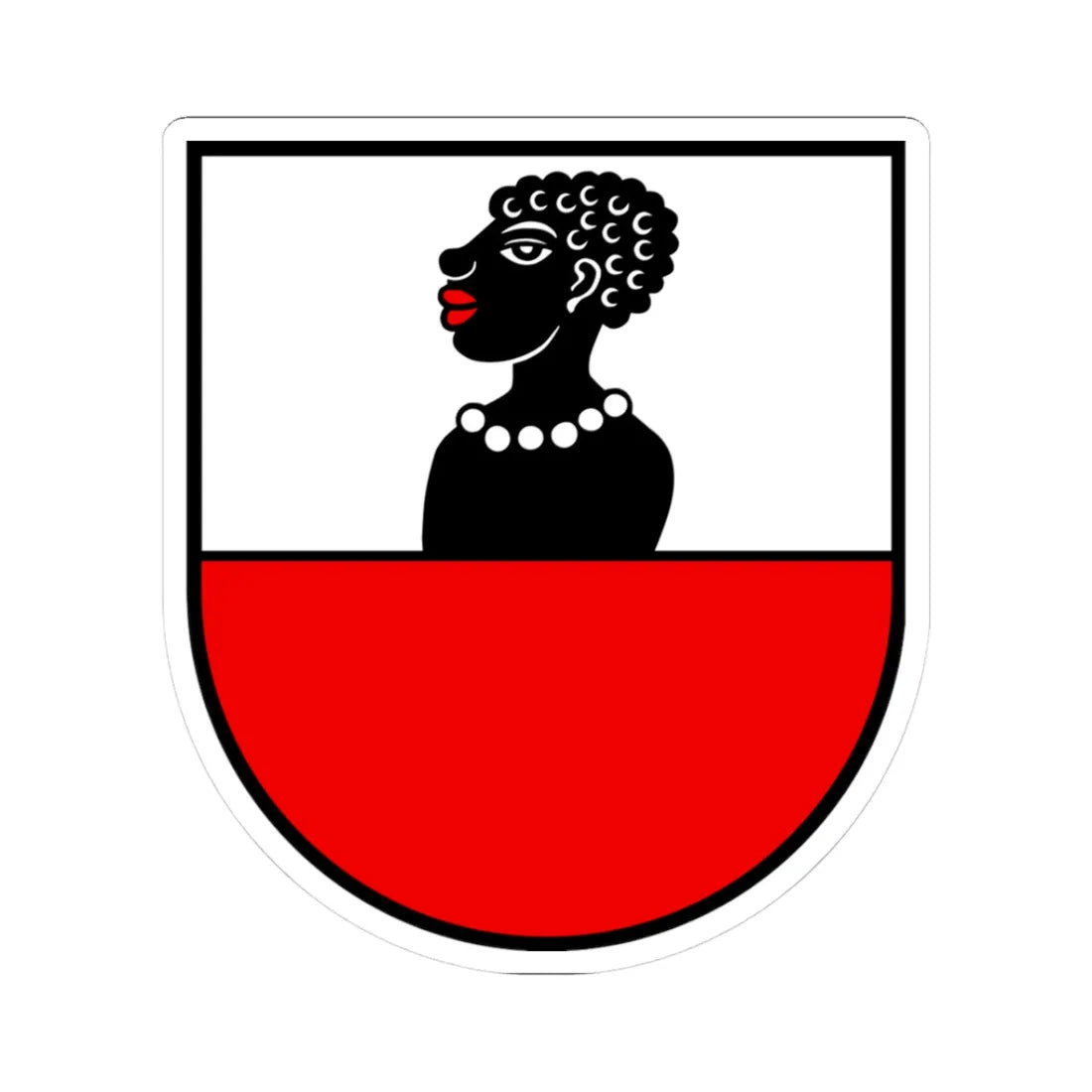 Wappen Mandach AG (Switzerland) (Coat of Arms) STICKER Vinyl Kiss-Cut Decal 3 Inch White - The Sticker Space