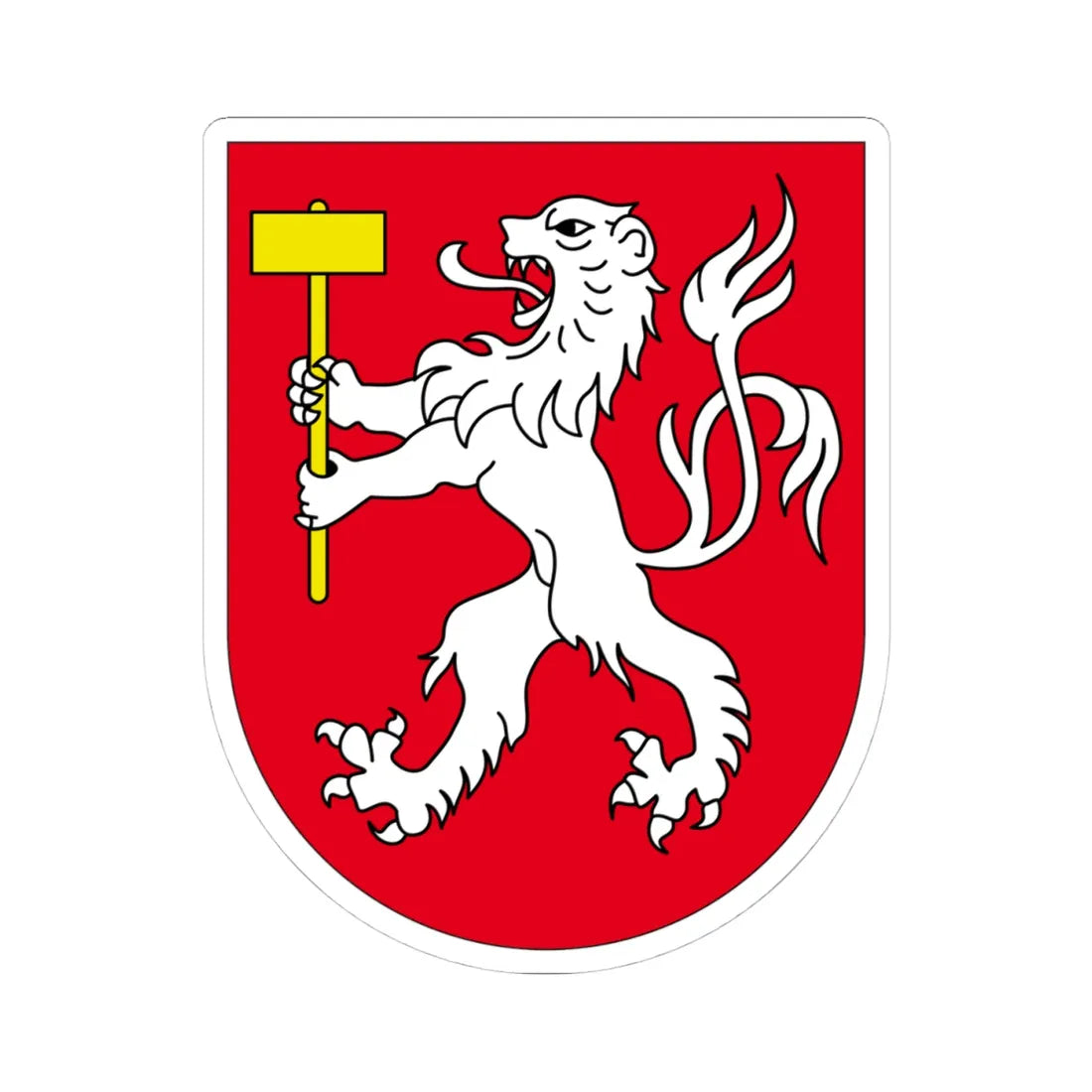 Wappen Martigny (Switzerland) (Coat of Arms) STICKER Vinyl Kiss-Cut Decal 4 Inch White - The Sticker Space