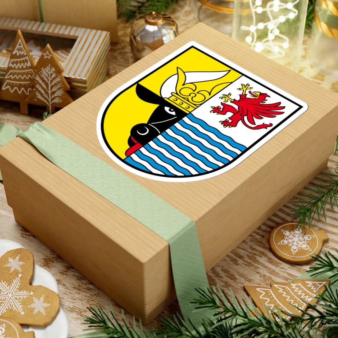 Wappen Mecklenburgische Seenplatte (Germany) (Coat of Arms) STICKER Vinyl Kiss-Cut Decal - The Sticker Space