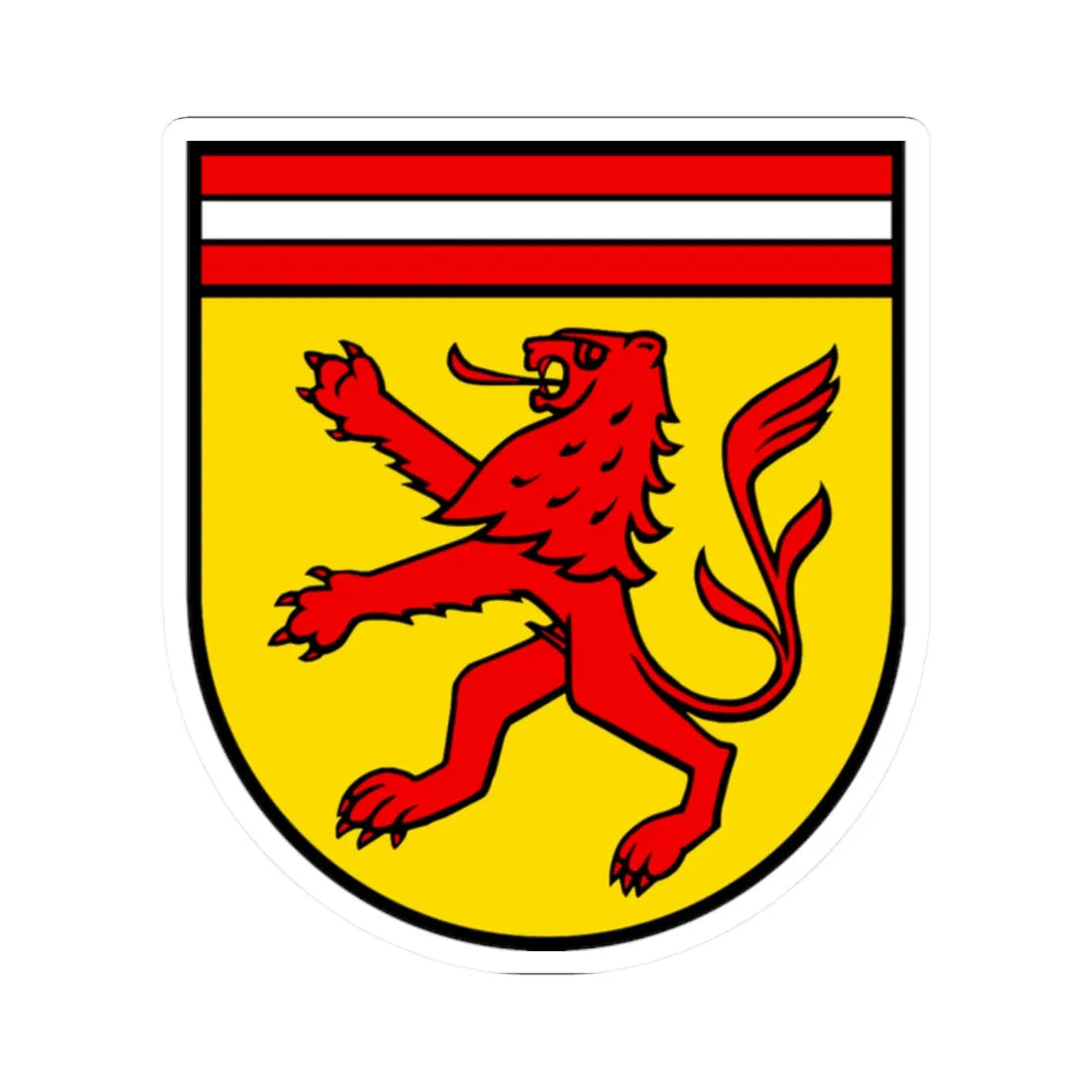 Wappen Mellingen AG (Switzerland) (Coat of Arms) STICKER Vinyl Kiss-Cut Decal 2 Inch White - The Sticker Space