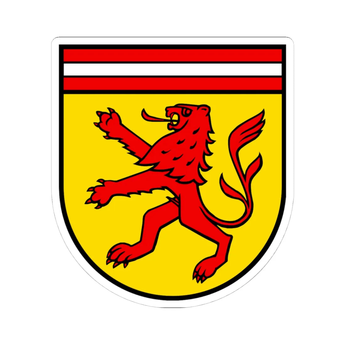 Wappen Mellingen AG (Switzerland) (Coat of Arms) STICKER Vinyl Kiss-Cut Decal 4 Inch White - The Sticker Space