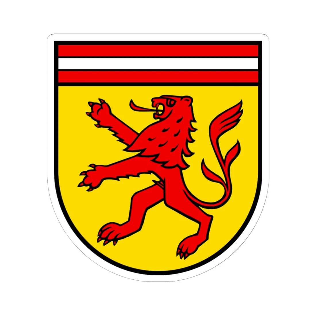 Wappen Mellingen AG (Switzerland) (Coat of Arms) STICKER Vinyl Kiss-Cut Decal 6 Inch White - The Sticker Space