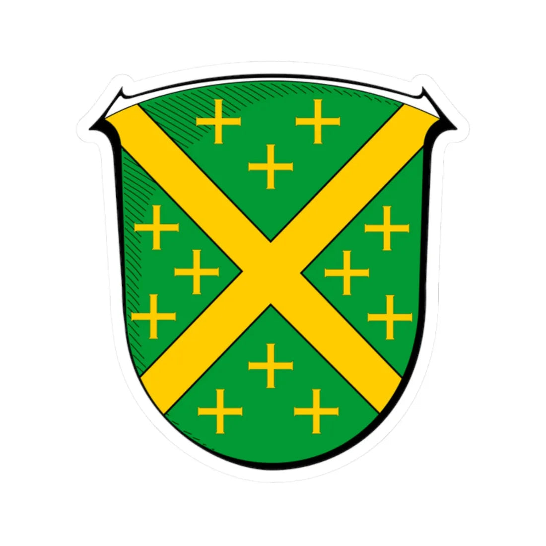 Wappen Merenberg (Germany) (Coat of Arms) STICKER Vinyl Kiss-Cut Decal 2 Inch White - The Sticker Space