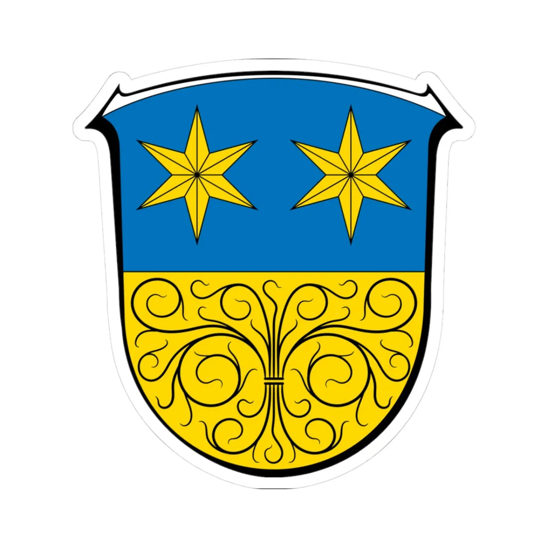 Wappen Michelstadt (Germany) (Coat of Arms) STICKER Vinyl Kiss-Cut Decal 3 Inch White - The Sticker Space