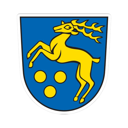 Wappen Mickhausen (Germany) (Coat of Arms) STICKER Vinyl Kiss-Cut Decal 3 Inch White - The Sticker Space