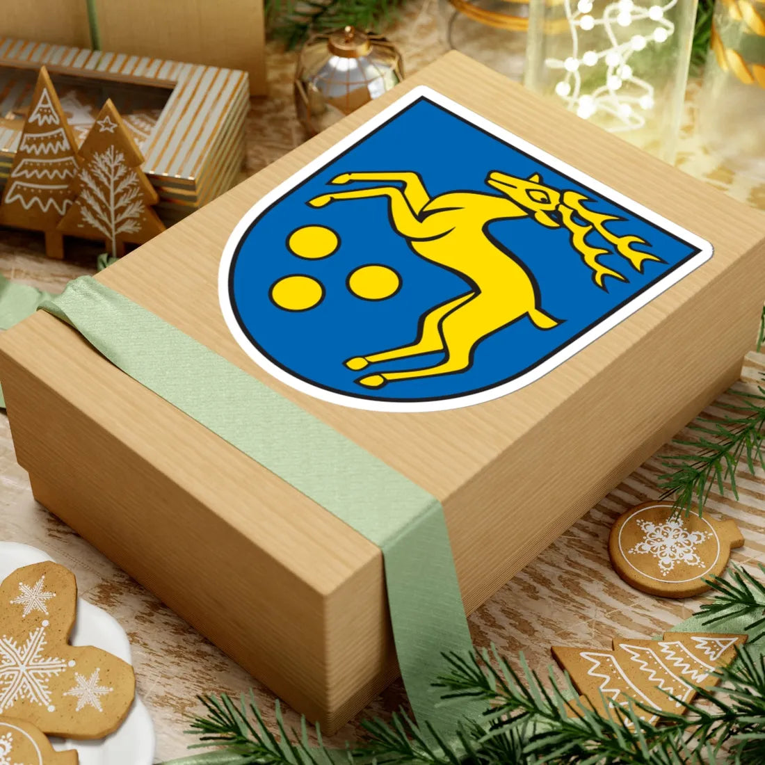 Wappen Mickhausen (Germany) (Coat of Arms) STICKER Vinyl Kiss-Cut Decal - The Sticker Space