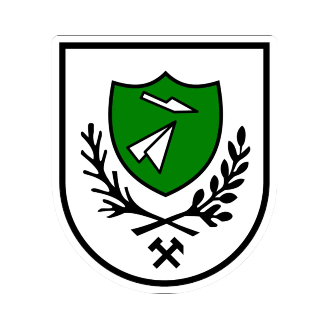 Wappen Mildenau (Germany) (Coat of Arms) STICKER Vinyl Kiss-Cut Decal 2 Inch White - The Sticker Space