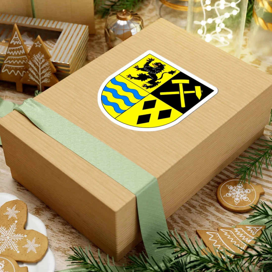 Wappen Mittelsachsen (Germany) (Coat of Arms) STICKER Vinyl Kiss-Cut Decal - The Sticker Space