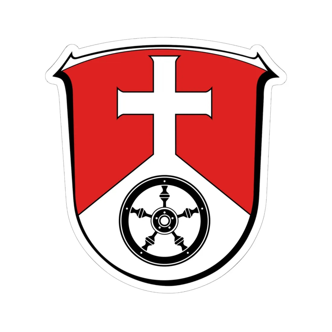 Wappen Münchhausen am Christenberg (Germany) (Coat of Arms) STICKER Vinyl Kiss-Cut Decal 6 Inch White - The Sticker Space