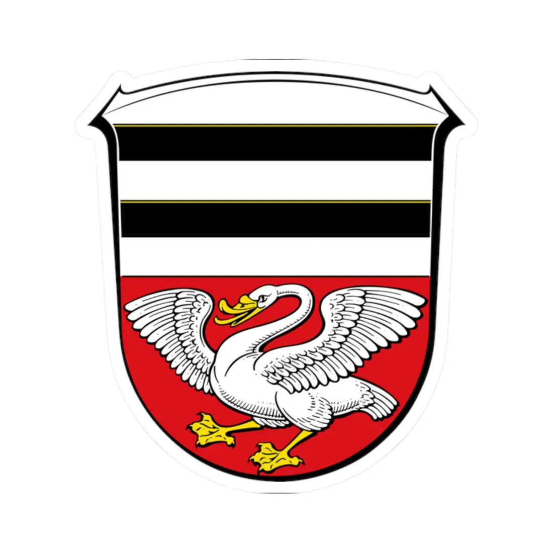 Wappen Münster Hessen (Germany) (Coat of Arms) STICKER Vinyl Kiss-Cut Decal 2 Inch White - The Sticker Space