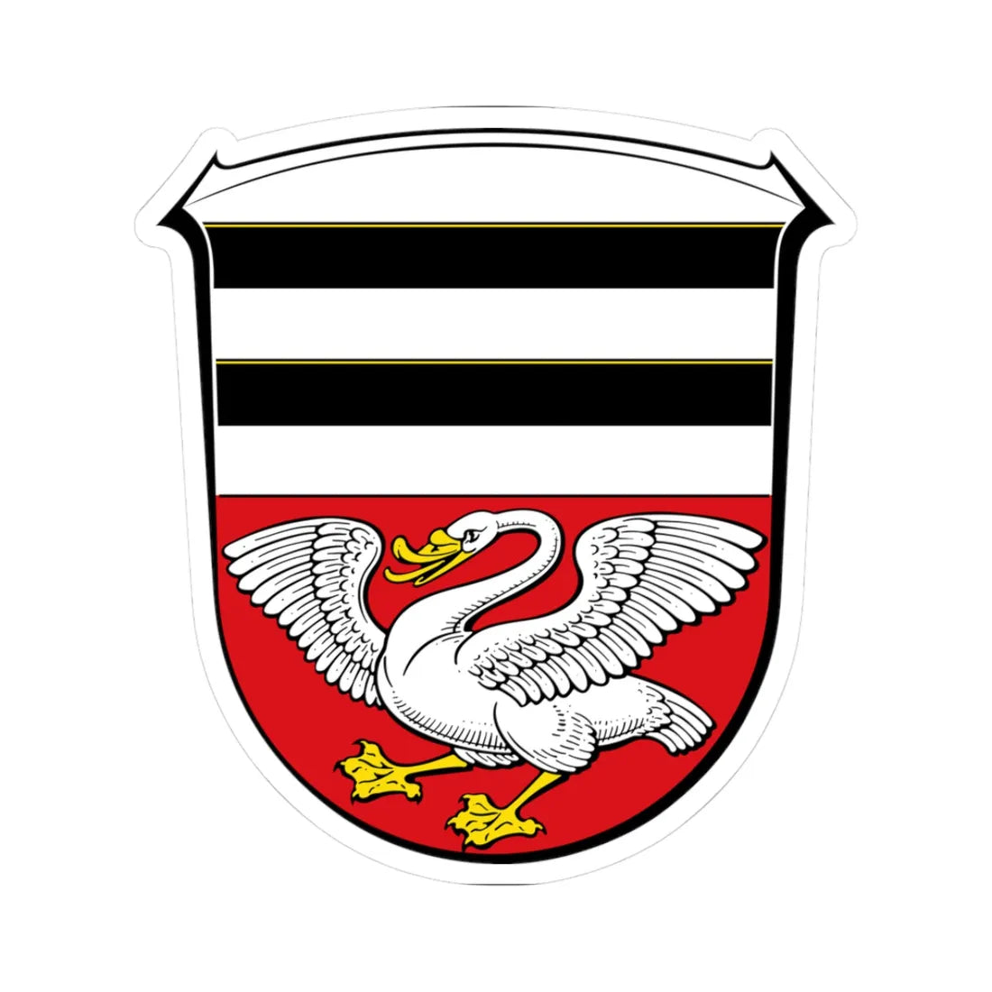 Wappen Münster Hessen (Germany) (Coat of Arms) STICKER Vinyl Kiss-Cut Decal 3 Inch White - The Sticker Space