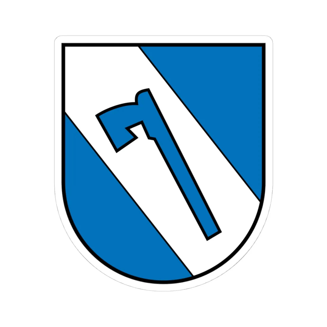 Wappen Mockrehna Sachsen (Germany) (Coat of Arms) STICKER Vinyl Kiss-Cut Decal 4 Inch White - The Sticker Space