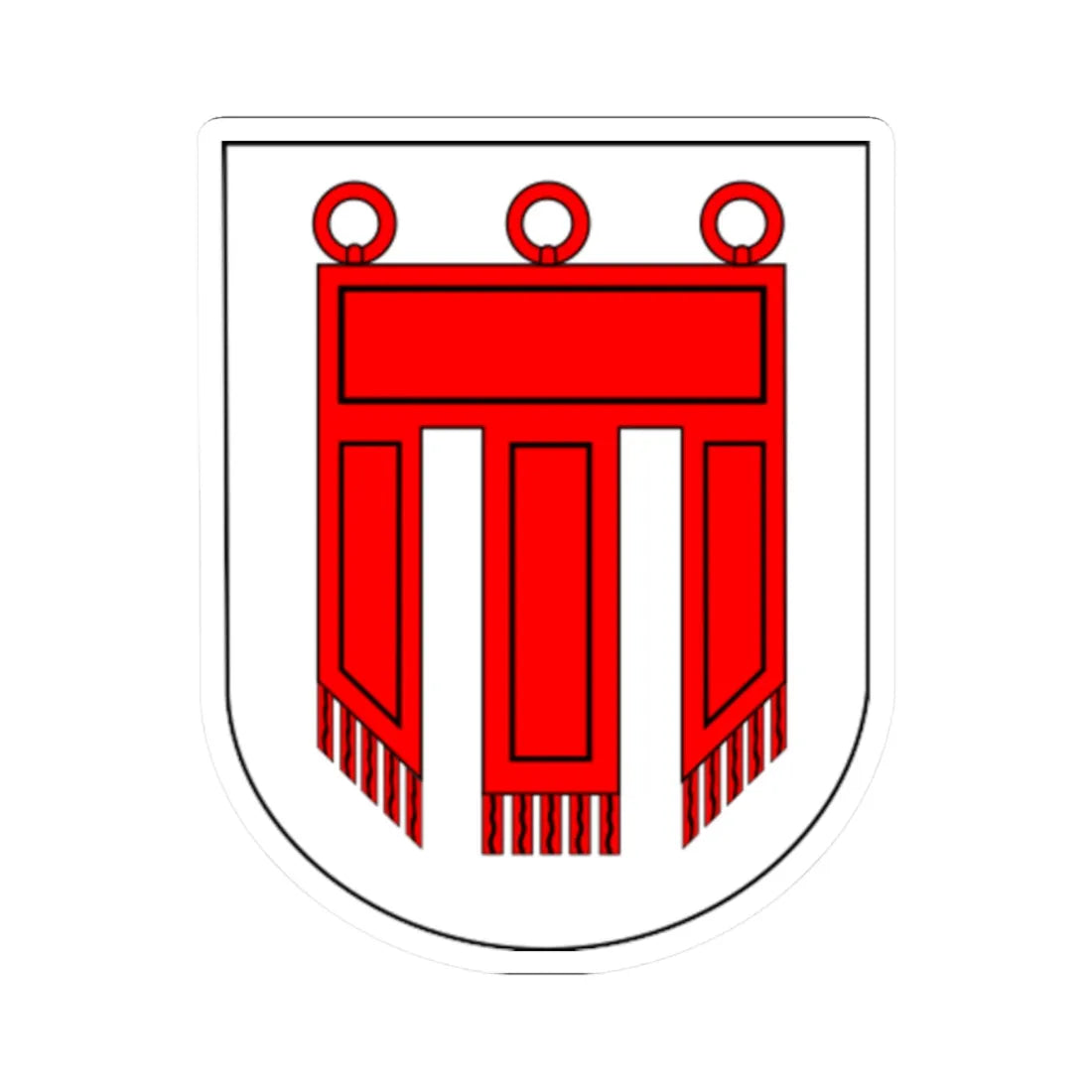 Wappen Montforter 19th (Switzerland) (Coat of Arms) STICKER Vinyl Kiss-Cut Decal 2 Inch White - The Sticker Space