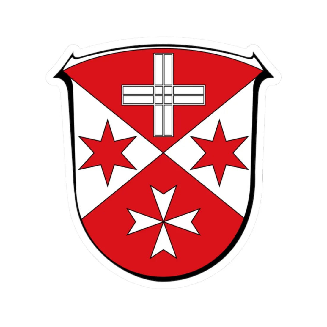 Wappen Mossautal (Germany) (Coat of Arms) STICKER Vinyl Kiss-Cut Decal 2 Inch White - The Sticker Space