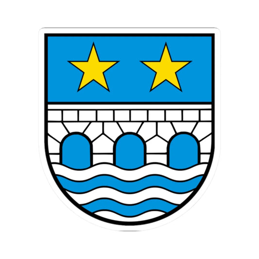 Wappen Muhen AG (Switzerland) (Coat of Arms) STICKER Vinyl Kiss-Cut Decal 2 Inch White - The Sticker Space