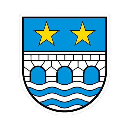 Wappen Muhen AG (Switzerland) (Coat of Arms) STICKER Vinyl Kiss-Cut Decal 3 Inch White - The Sticker Space