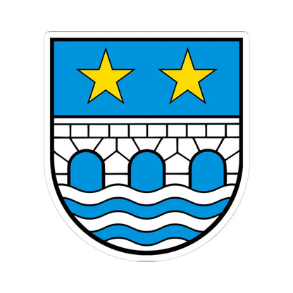 Wappen Muhen AG (Switzerland) (Coat of Arms) STICKER Vinyl Kiss-Cut Decal 4 Inch White - The Sticker Space