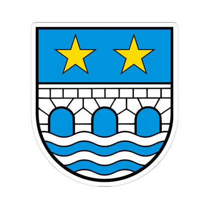 Wappen Muhen AG (Switzerland) (Coat of Arms) STICKER Vinyl Kiss-Cut Decal 6 Inch White - The Sticker Space
