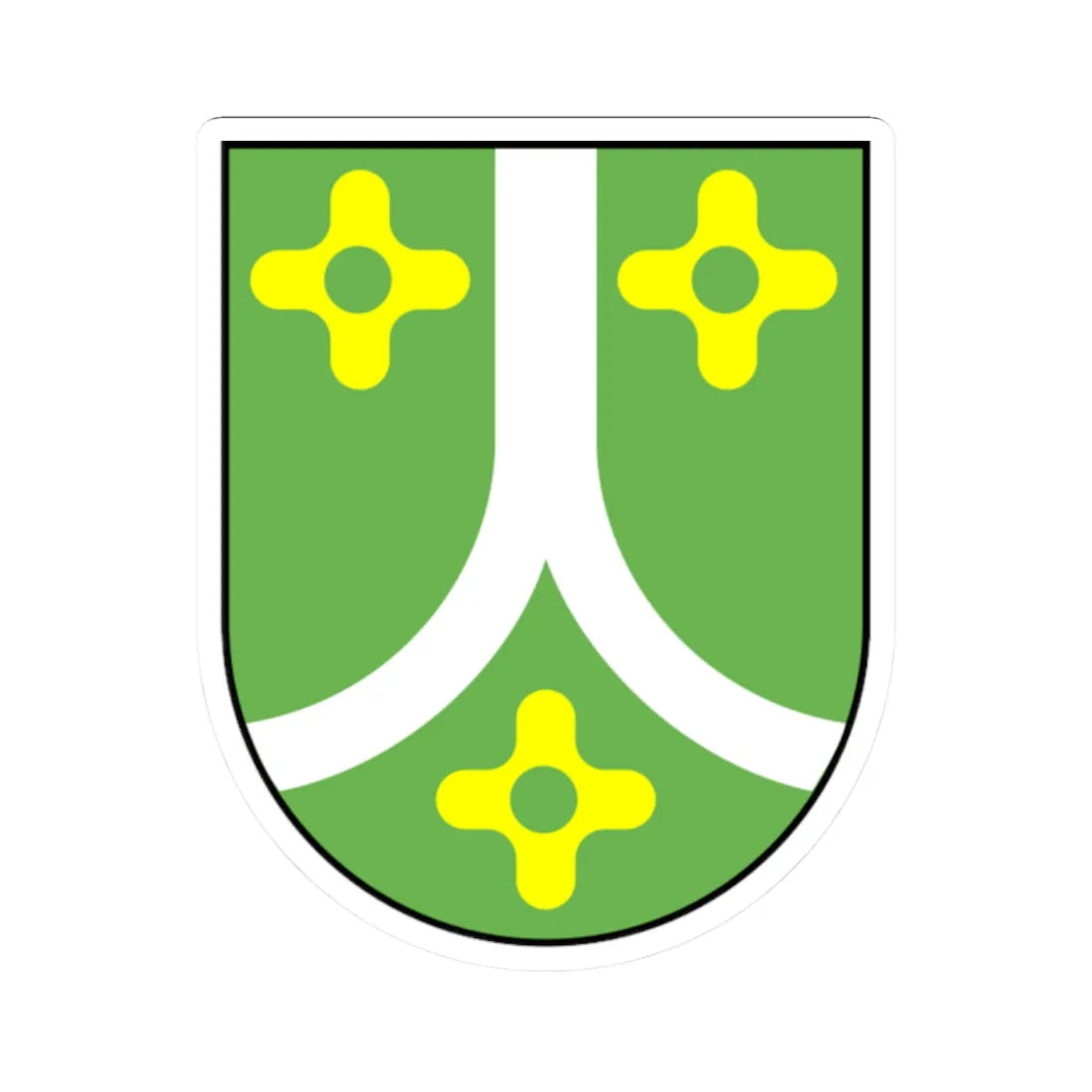 Wappen Muldentalkreis (Germany) (Coat of Arms) STICKER Vinyl Kiss-Cut Decal 2 Inch White - The Sticker Space