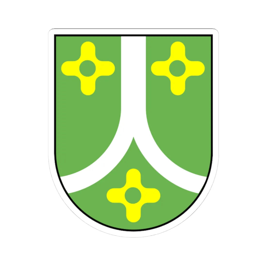 Wappen Muldentalkreis (Germany) (Coat of Arms) STICKER Vinyl Kiss-Cut Decal 3 Inch White - The Sticker Space