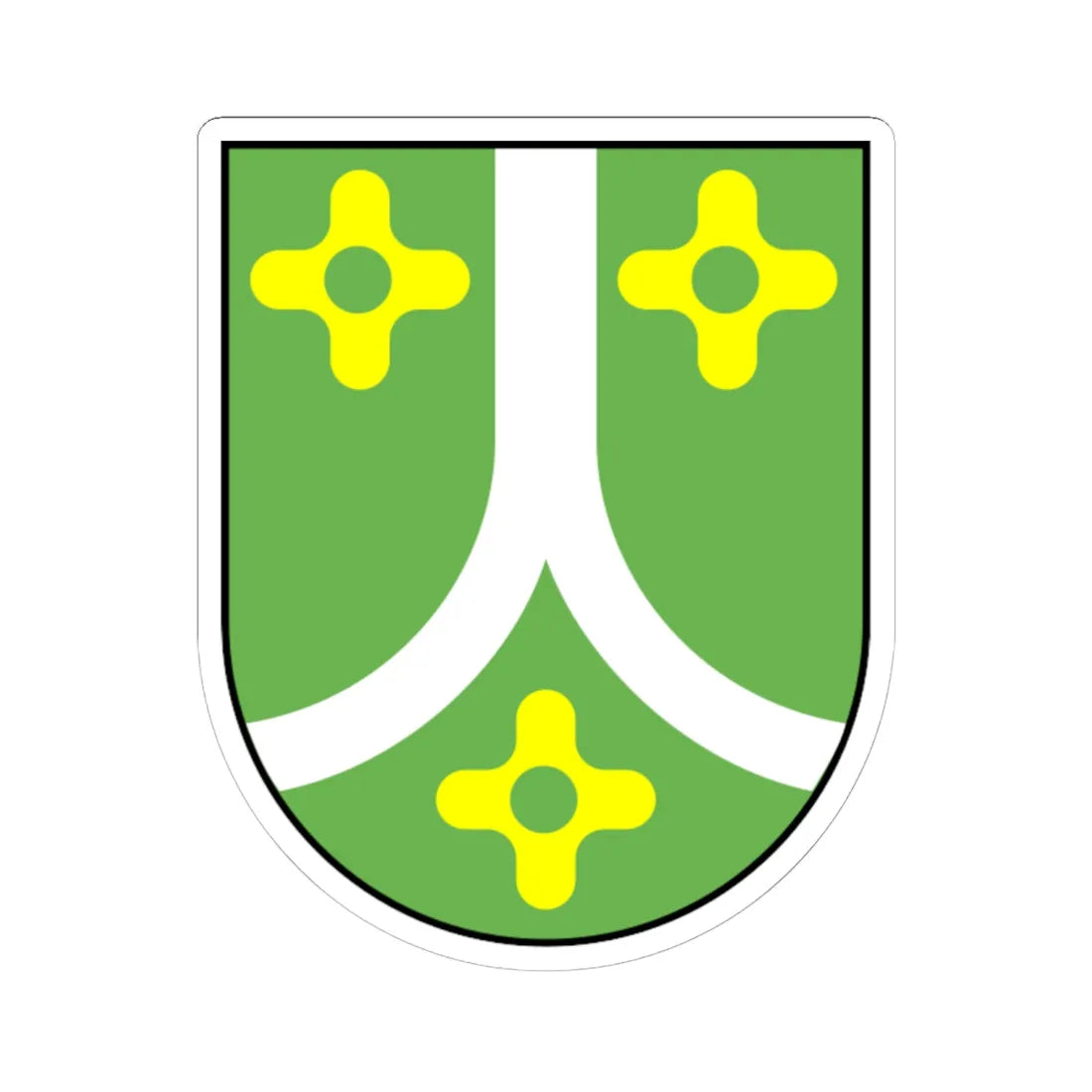 Wappen Muldentalkreis (Germany) (Coat of Arms) STICKER Vinyl Kiss-Cut Decal 6 Inch White - The Sticker Space