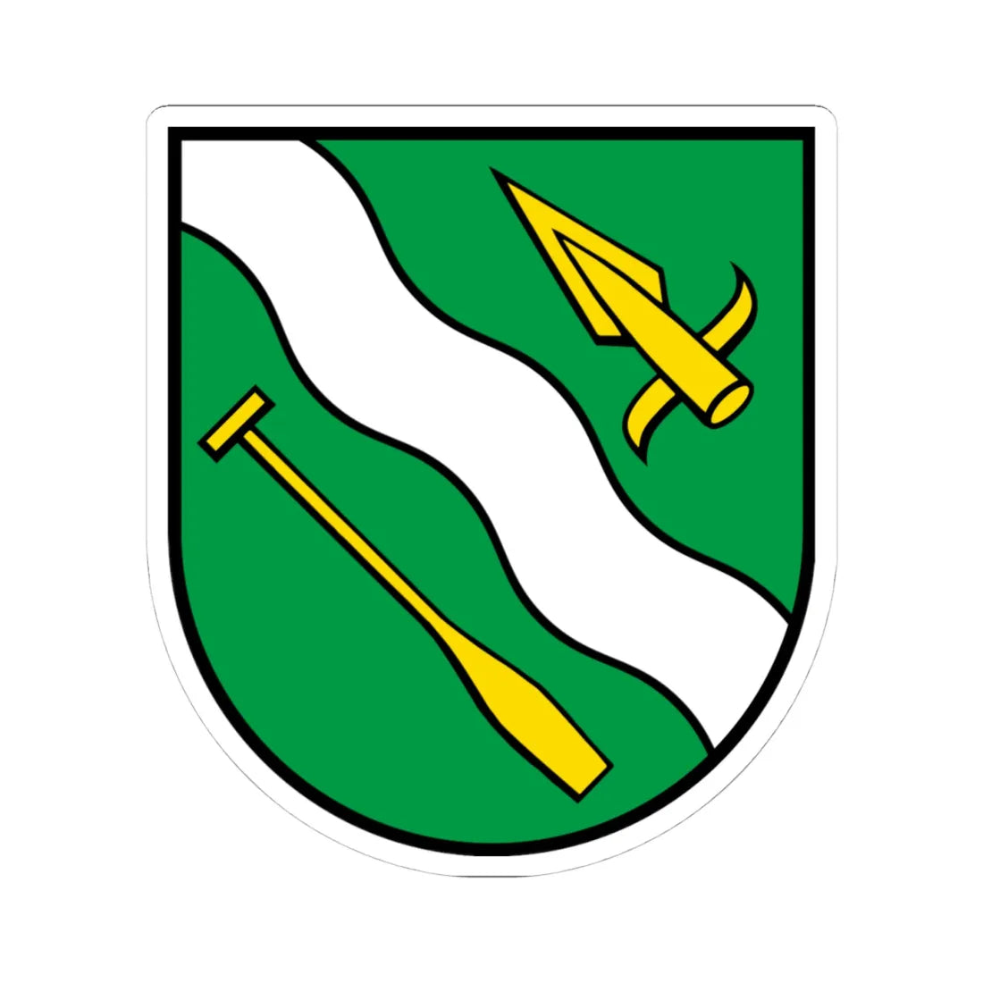 Wappen Mumpf AG (Switzerland) (Coat of Arms) STICKER Vinyl Kiss-Cut Decal 4 Inch White - The Sticker Space