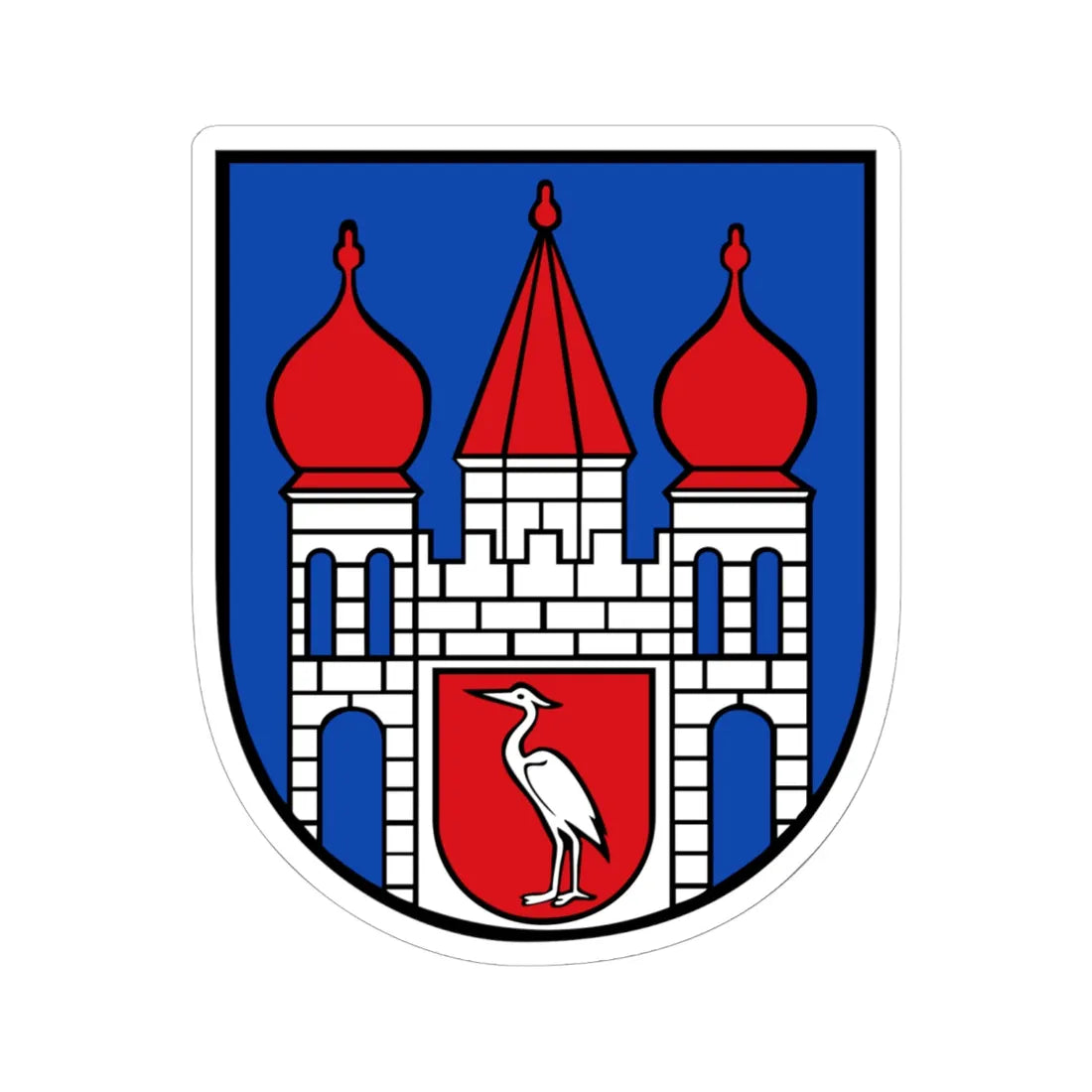 Wappen mutzschen (Germany) (Coat of Arms) STICKER Vinyl Kiss-Cut Decal 6 Inch White - The Sticker Space