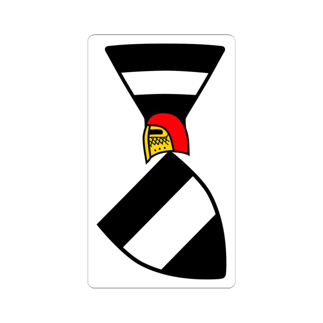 Wappen neuaspermont (Switzerland) (Coat of Arms) STICKER Vinyl Kiss-Cut Decal 6 Inch White - The Sticker Space