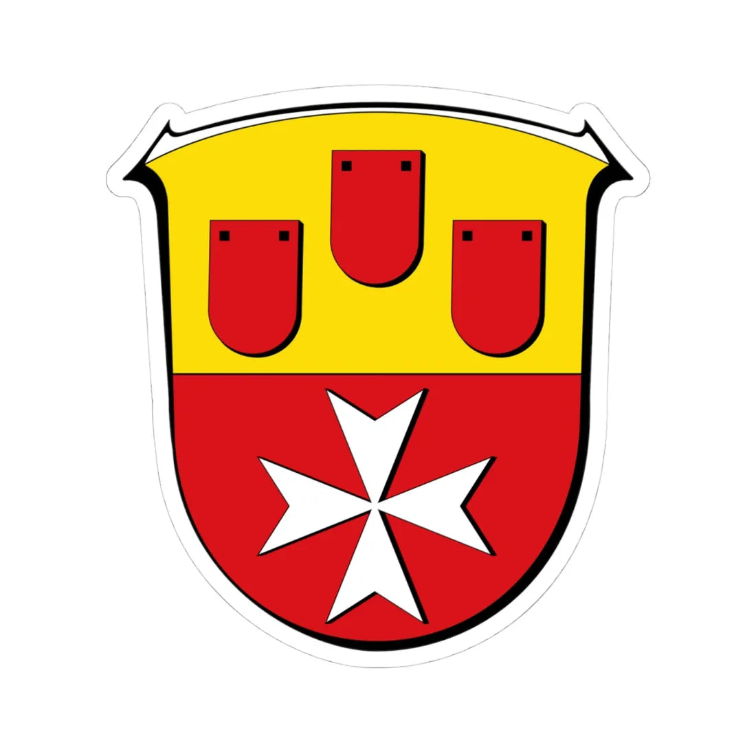 Wappen Neuberg Hessen (Germany) (Coat of Arms) STICKER Vinyl Kiss-Cut Decal 4 Inch White - The Sticker Space