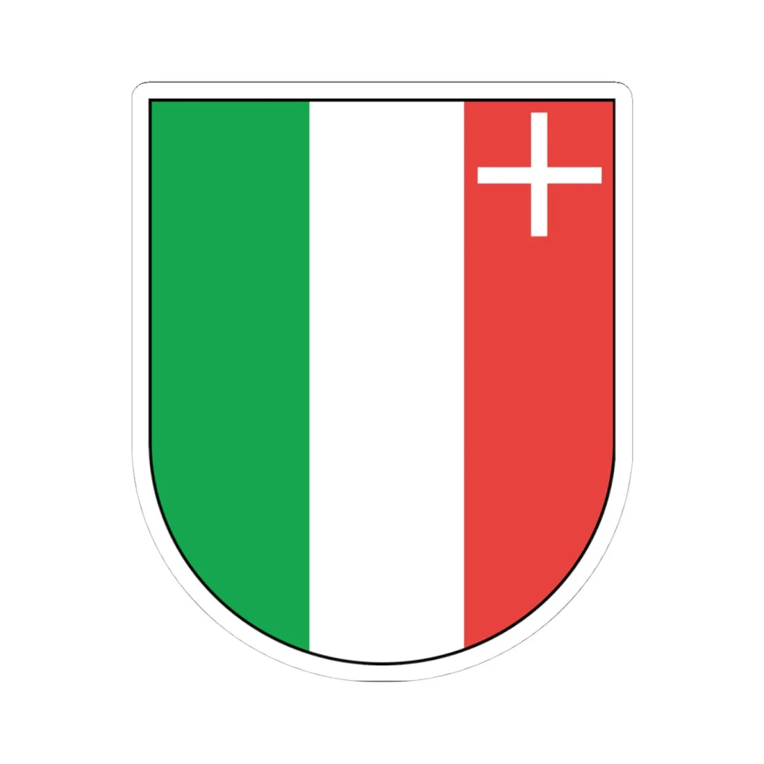 Wappen Neuenburg matt (Switzerland) (Coat of Arms) STICKER Vinyl Kiss-Cut Decal 4 Inch White - The Sticker Space