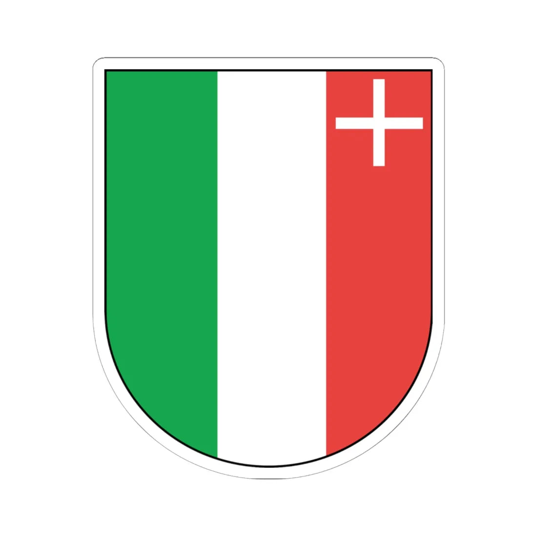 Wappen Neuenburg matt (Switzerland) (Coat of Arms) STICKER Vinyl Kiss-Cut Decal 6 Inch White - The Sticker Space