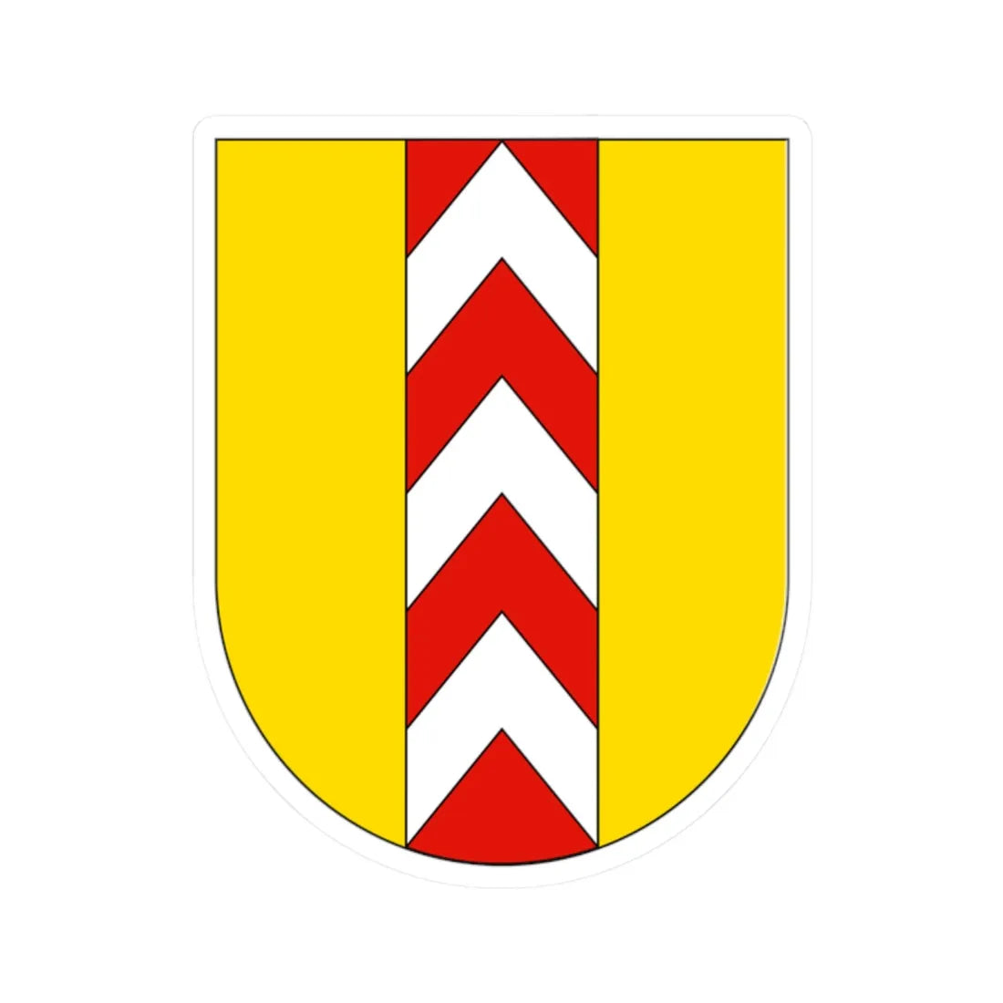 Wappen Neuenburg (Switzerland) (Coat of Arms) STICKER Vinyl Kiss-Cut Decal 2 Inch White - The Sticker Space