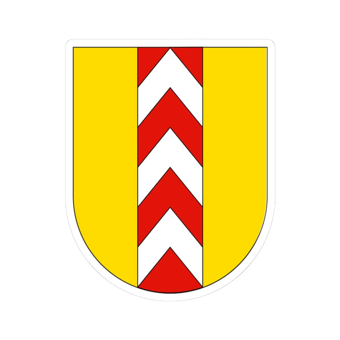 Wappen Neuenburg (Switzerland) (Coat of Arms) STICKER Vinyl Kiss-Cut Decal 3 Inch White - The Sticker Space