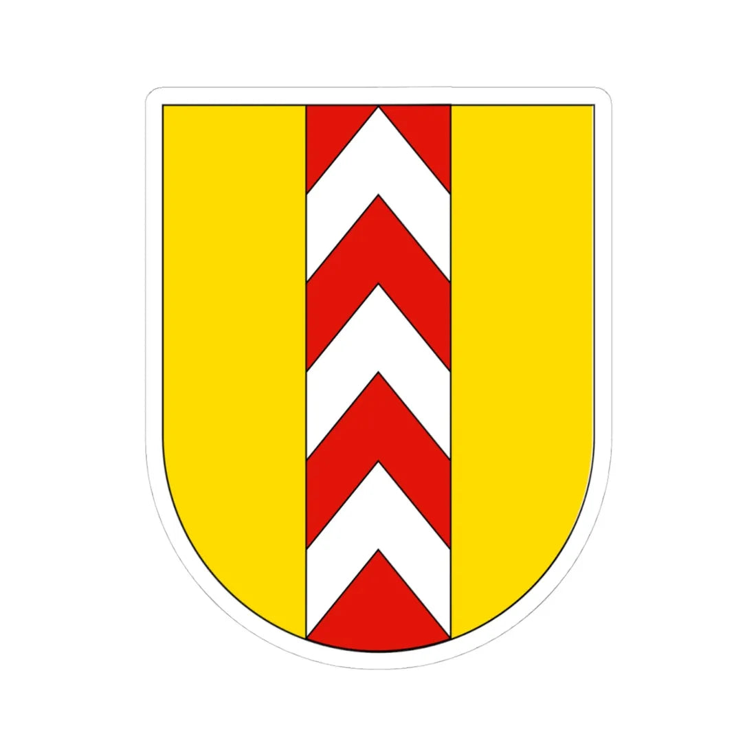Wappen Neuenburg (Switzerland) (Coat of Arms) STICKER Vinyl Kiss-Cut Decal 4 Inch White - The Sticker Space